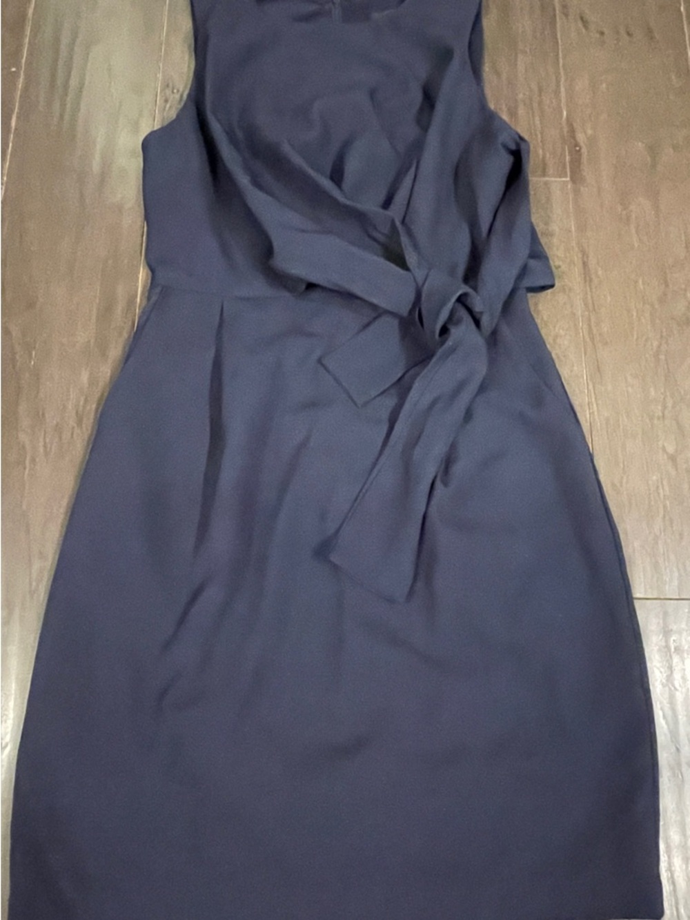 Lulu's Navy Sleeveless Knot-Front Midi Dress - Picture 3 of 8